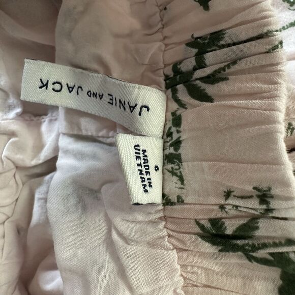 Janie and Jack Girls Size 6 Pink Palm Tree Shorts Pull On Elastic Waist - Picture 3 of 4